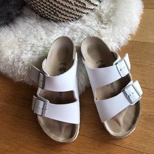 [Birkenstock] Arizona, white leather